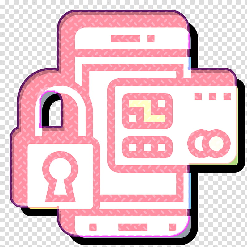 Digital Banking icon Secure payment icon, Pink, Text, Line transparent background PNG clipart