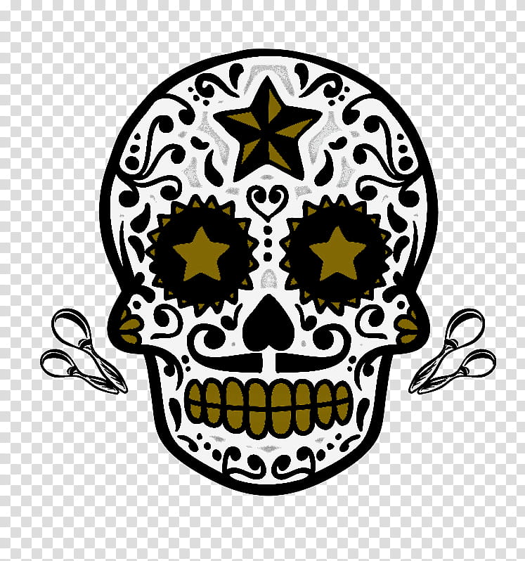 head bone yellow skull font, Logo, Sticker, Symbol, Crest transparent background PNG clipart