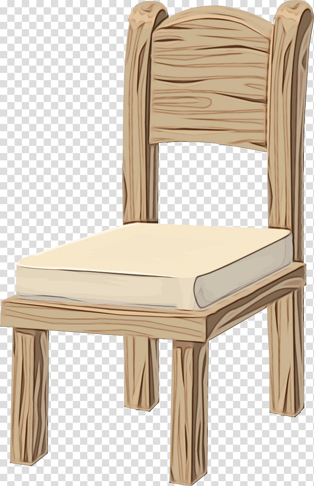 chair furniture wood beige table, Watercolor, Paint, Wet Ink, Hardwood transparent background PNG clipart