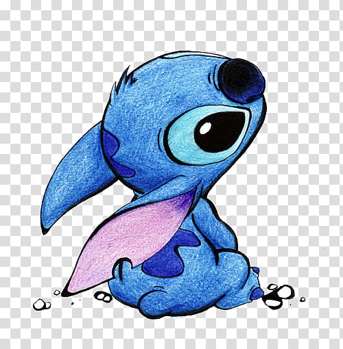 sitting Stitch looking up illustration transparent background PNG clipart