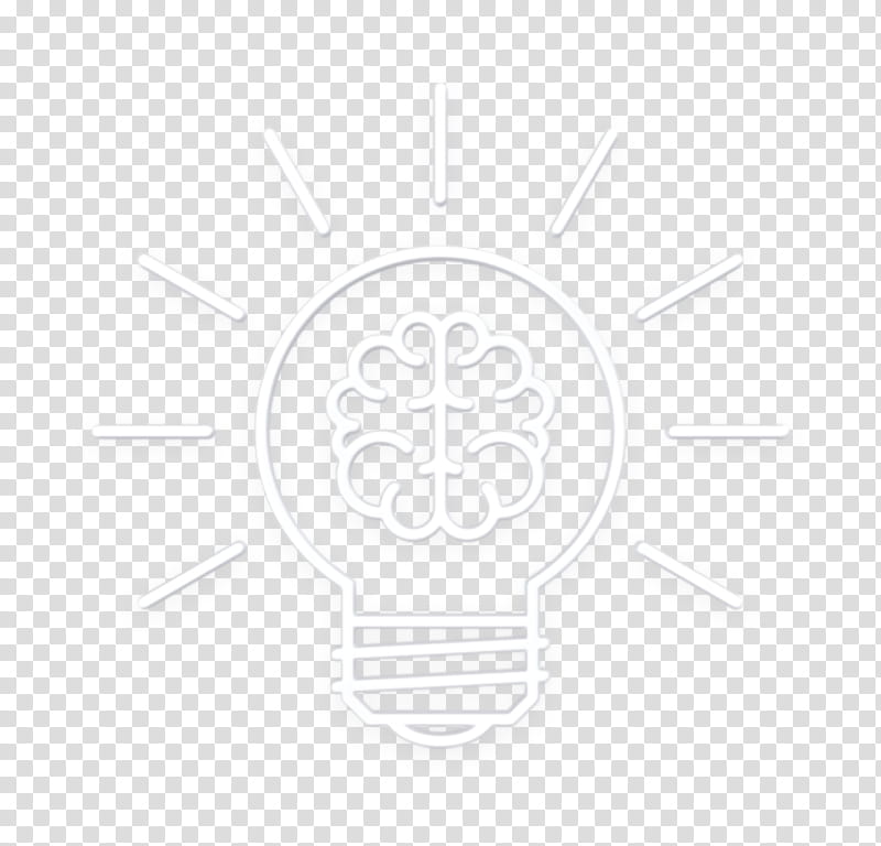 Smart icon Idea icon Brain icon, White, Line, Logo transparent background PNG clipart