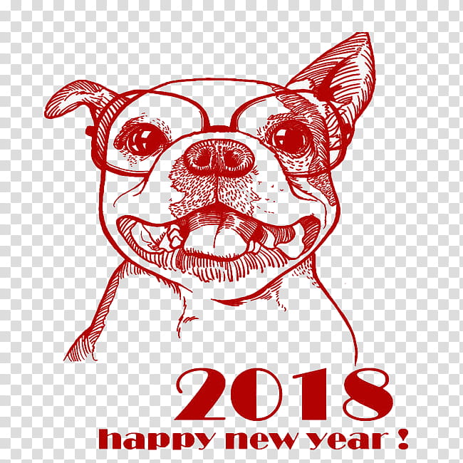 Chinese New Year Red, Dog, 2018, Puppy, Party, Goods, Festival, Holiday transparent background PNG clipart