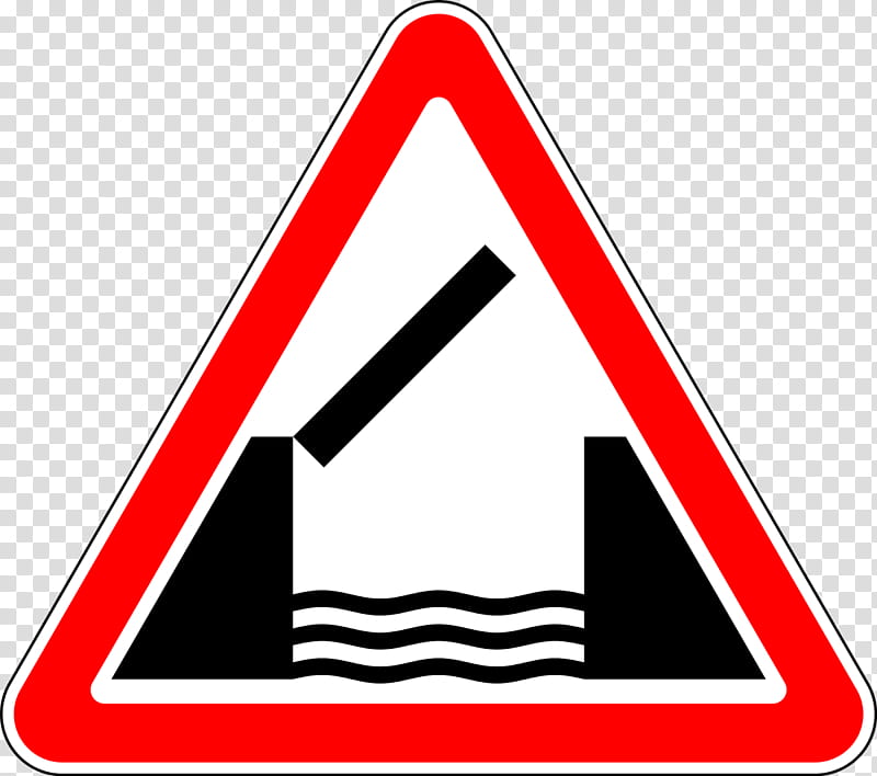 Road, Traffic Sign, Warning Sign, Bridge, Moveable Bridge, Swing Bridge, Drawbridge, Bascule Bridge transparent background PNG clipart