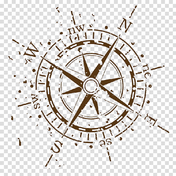 Compass Rose Drawing, Line, Circle, Clock, Area, Line Art, Angle, Home Accessories transparent background PNG clipart