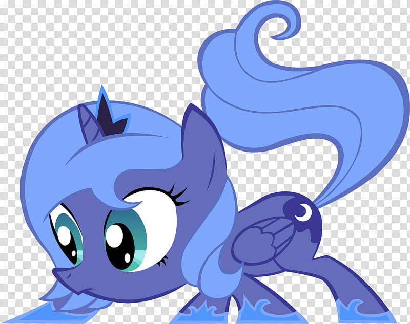 Young Luna, blue My Little Pony transparent background PNG clipart