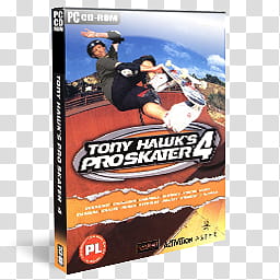 DVD Game Icons v, Tony Hawks , Tony Hawk's Pro Skater  PC CD-ROM case transparent background PNG clipart