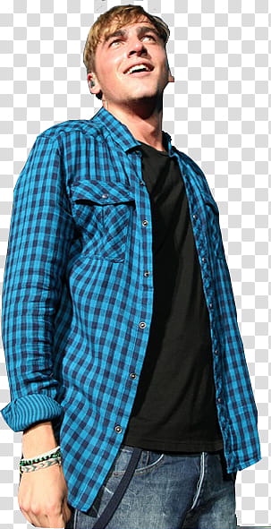 KendallSchmidt  s, man in blue dress shirt and jeans transparent background PNG clipart