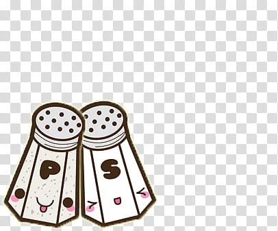Kawaii, two condiment shakers illustration transparent background PNG clipart