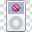 Leopard for Windows XP, silver iPod displaying red stop signage transparent background PNG clipart