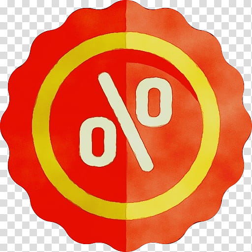 Red Circle Watercolor Paint Wet Ink Logo Discounts And Allowances Percentage Orange Transparent Background Png Clipart Hiclipart