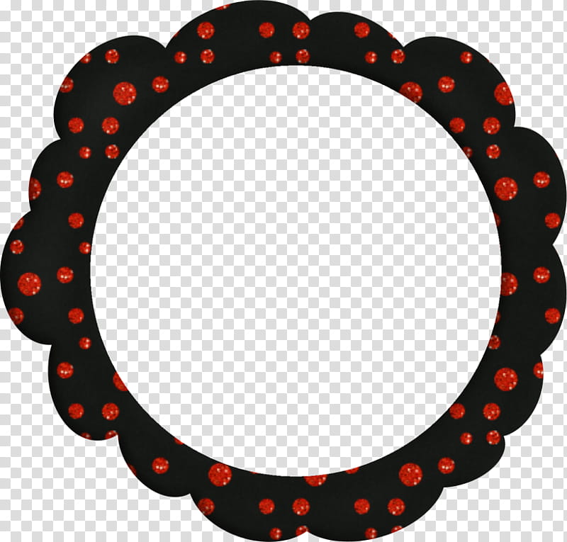 round scallop edge black and red art transparent background PNG clipart