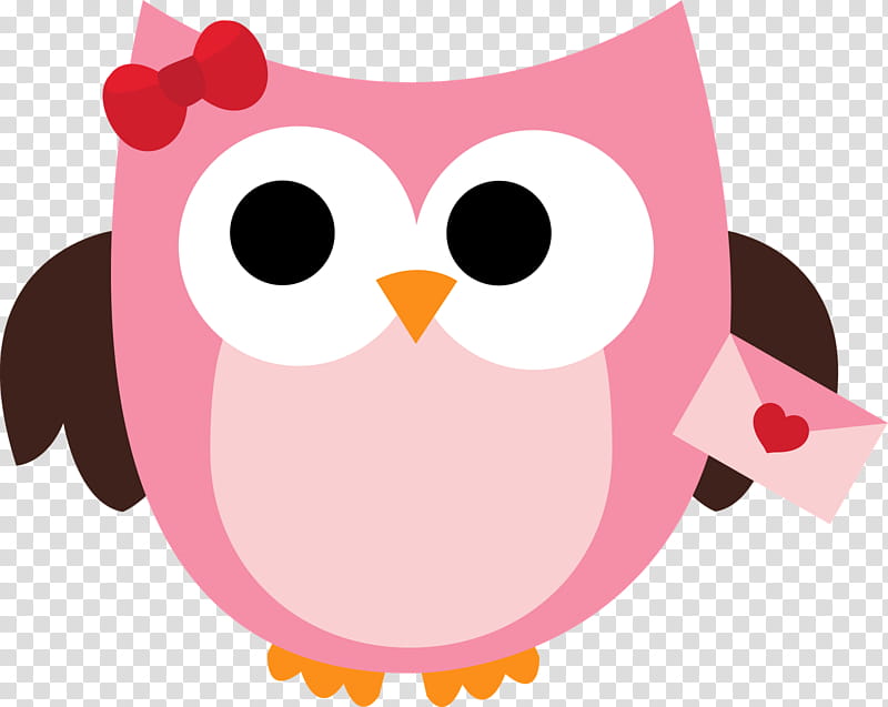 Owl, Animal, Cartoon, Bird, Pink, Flightless Bird, Bird Of Prey transparent background PNG clipart