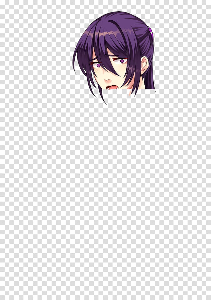 DDLC R All Character Sprites FREE TO USE, purple-haired anime character illustration transparent background PNG clipart