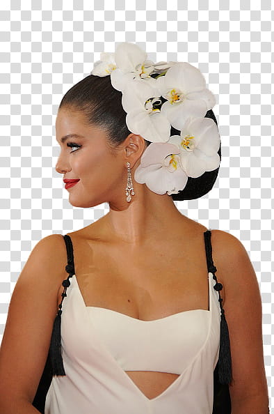 Selena Gomez, woman in white dress transparent background PNG clipart