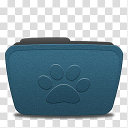 Grain Folders, blue animal paw folder icon transparent background PNG clipart
