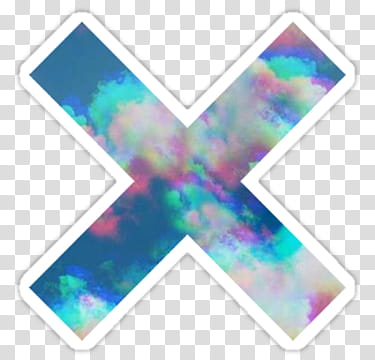 Free Download | WEBPUNK , Multicolored Clouds Themed Cross Sign.