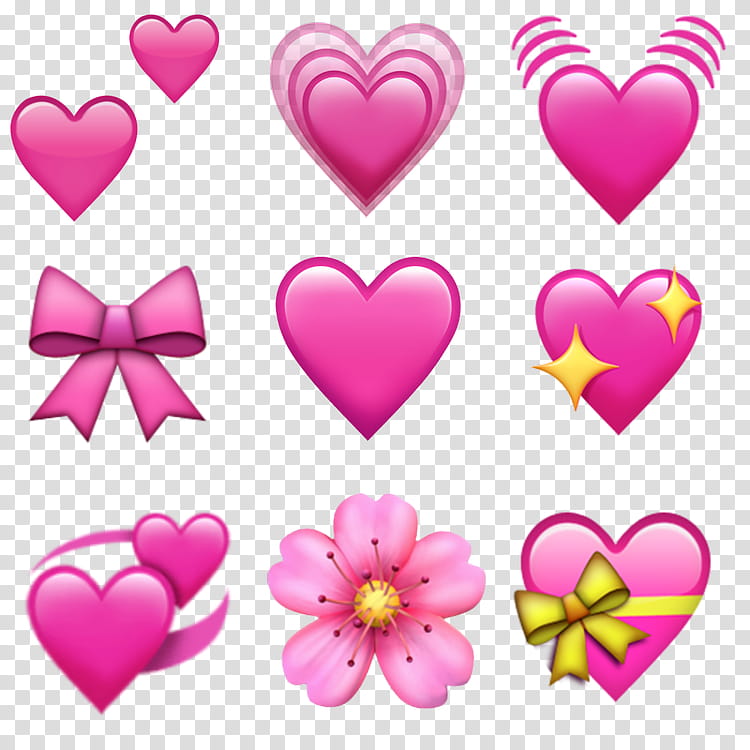 Download Pink Heart-Shaped Sticker Decoration PNG Online