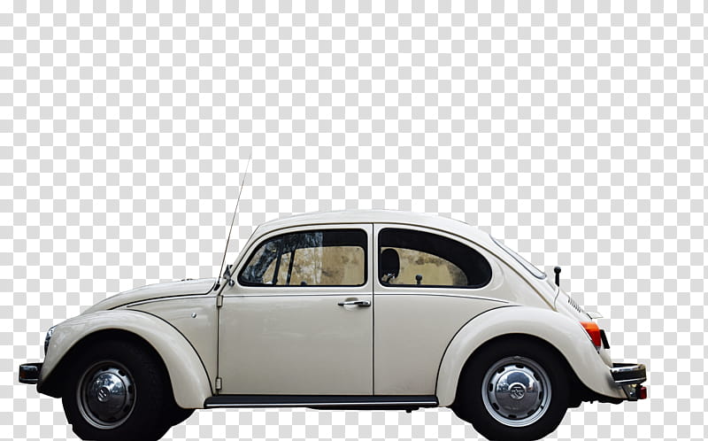 white Volkswagen Beetle transparent background PNG clipart