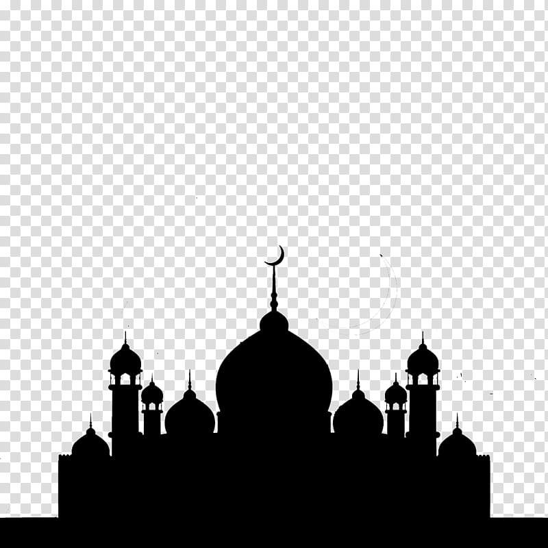 City Skyline Silhouette, Mosque, Ramadan, Islam, Eid Aladha, White, Black, Landmark transparent background PNG clipart