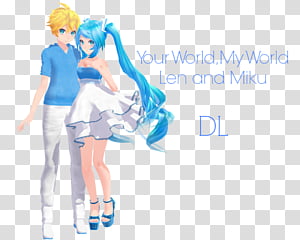 Watchers Gift: Your World, My World DL, len and miku anime characters transparent background PNG clipart thumbnail
