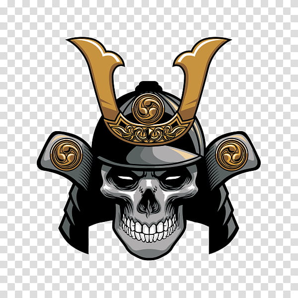 Skull Logo, Tshirt, Samurai, Japanese Armour, Warrior, Ninja, Mask, Katana transparent background PNG clipart