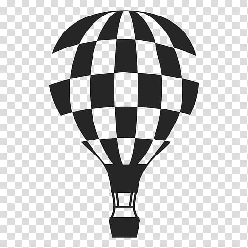 Hot Air Balloon Silhouette, Hot Air Ballooning, Vehicle, Blackandwhite, Aerostat, Air Sports transparent background PNG clipart