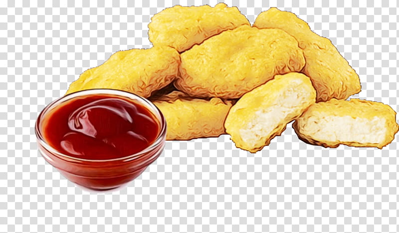 food dish ingredient cuisine fast food, Watercolor, Paint, Wet Ink, Fried Food, Chicken Nugget, Bk Chicken Nuggets, Mcdonalds Chicken Mcnuggets transparent background PNG clipart
