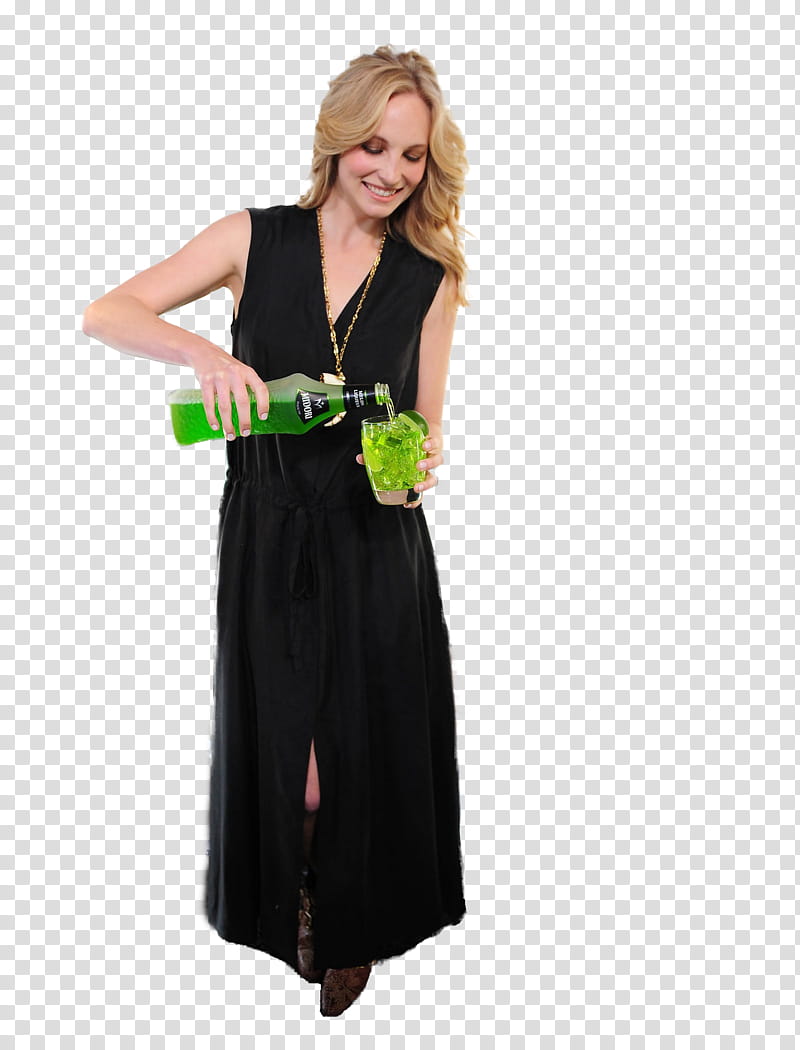 Candice Accola, women's black sleeveless dress transparent background PNG clipart