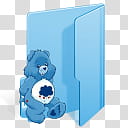 Care Bears V, blue bear folder icon transparent background PNG clipart