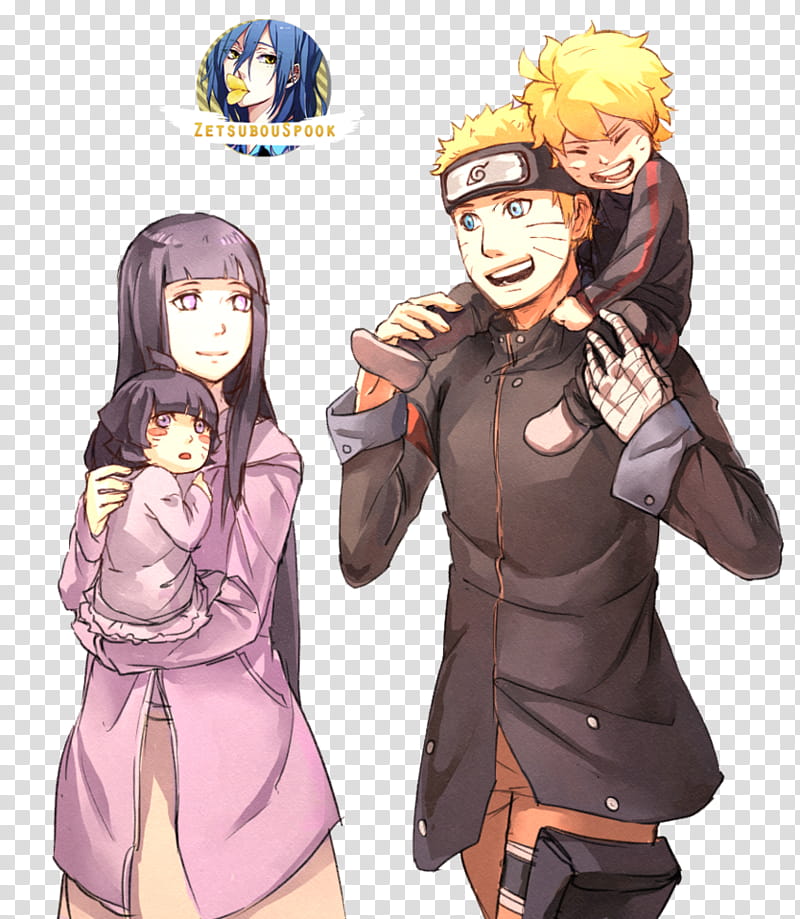 NaruHina Family, Naruto character illustration transparent background PNG clipart