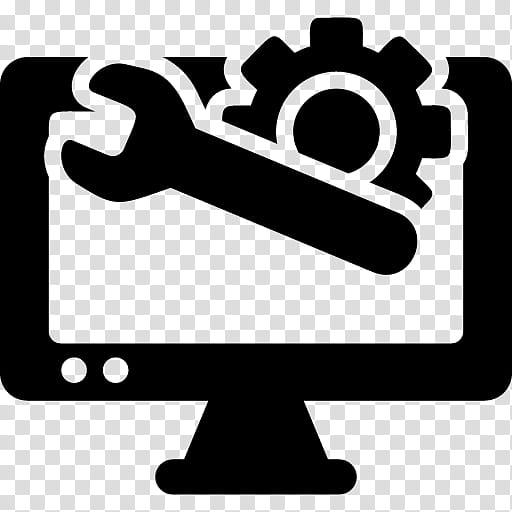 Cartoon Computer, Computer Repair Technician, Technical Support, Breakfix, Logo, Computer Monitors, Text, Line transparent background PNG clipart