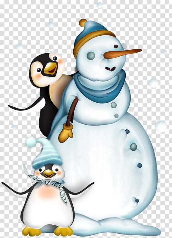 Snow Day, Snowman, Christmas Day, Cartoon, Flightless Bird, Penguin transparent background PNG clipart