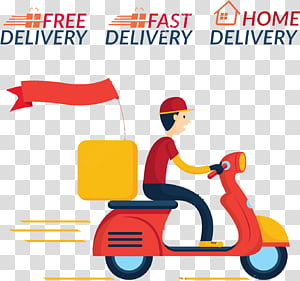 Free: Delivery Take-out Courier Euclidean Vector - Moto Delivery Png 