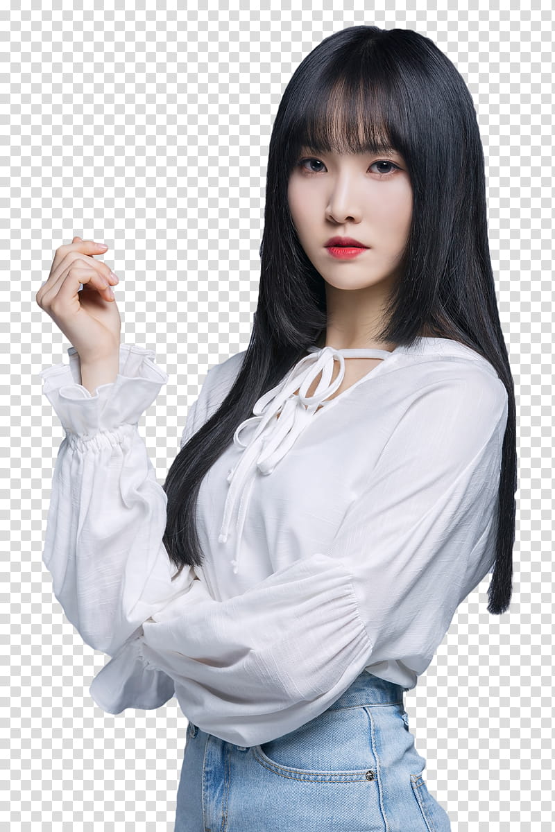 GFriend, woman wearing long-sleeved blouse transparent background PNG clipart