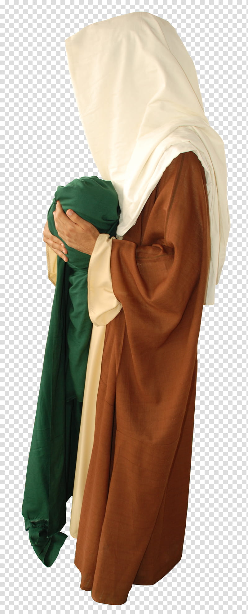 Arab old style clothes , person wearing white headscarf transparent background PNG clipart