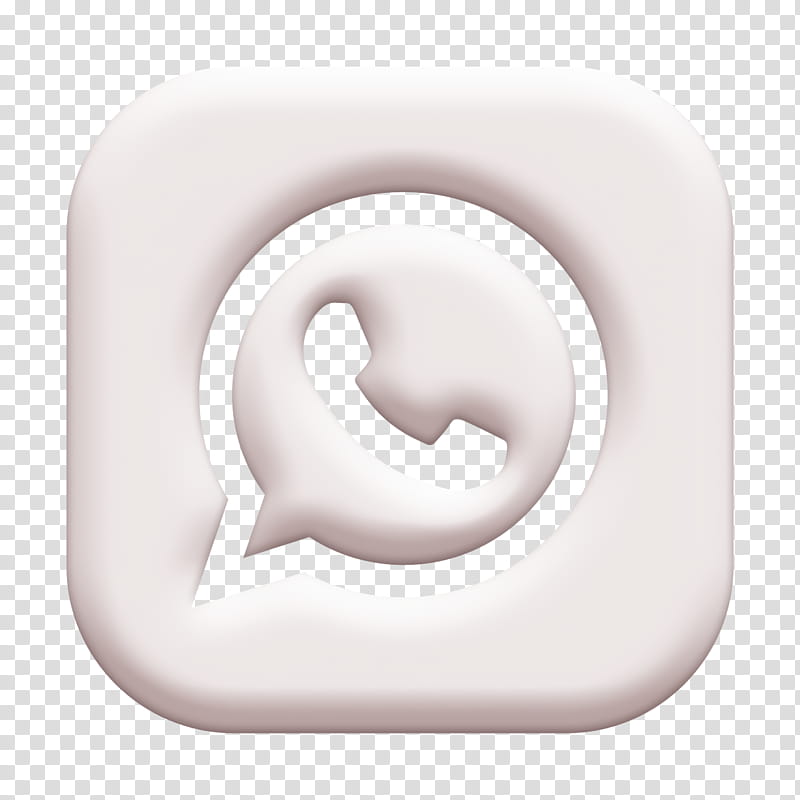 Whatsapp icon Social Media icon social media icon, Symbol, Circle, Logo, Square, Blackandwhite, Number, Sign transparent background PNG clipart