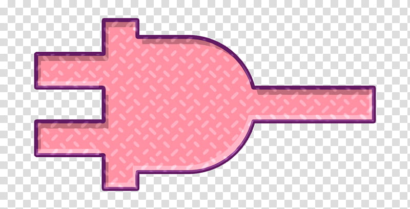 connector icon electrical icon in icon, Plug Icon, Power Icon, Pink, Line, Material Property transparent background PNG clipart