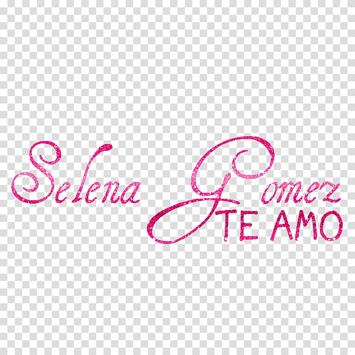 Texto Selena Gomez TE AMO transparent background PNG clipart