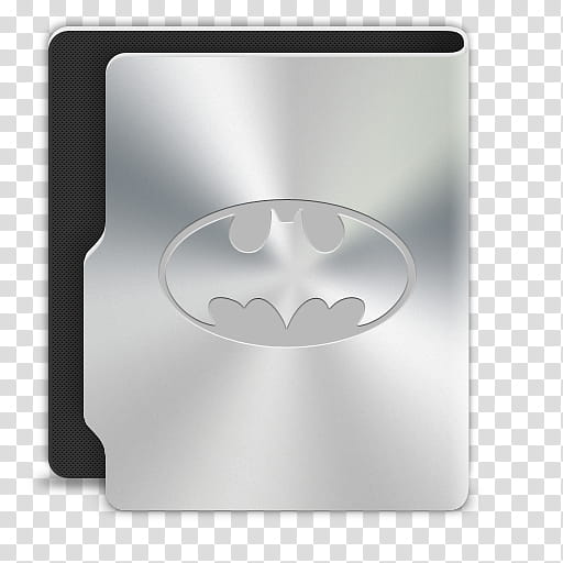 Aquave Aluminum, silver and black Batman folder logo transparent background PNG clipart
