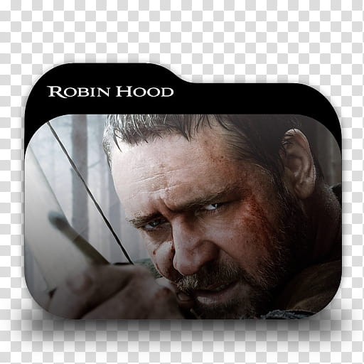 Movie Folders , Robin Hood movie poster with text overlay transparent background PNG clipart