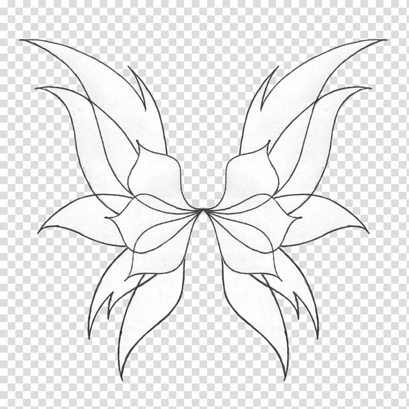 Stella Mythix Wings, BW transparent background PNG clipart