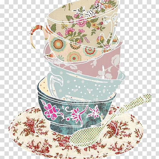 high tea party clip art