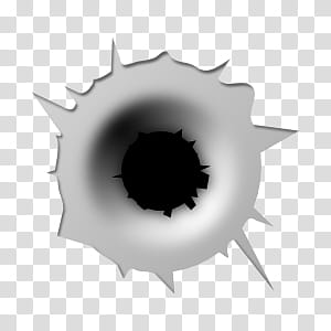 Bullet Hole GIMP Brushes, black and gray bullet hole illustration transparent background PNG clipart