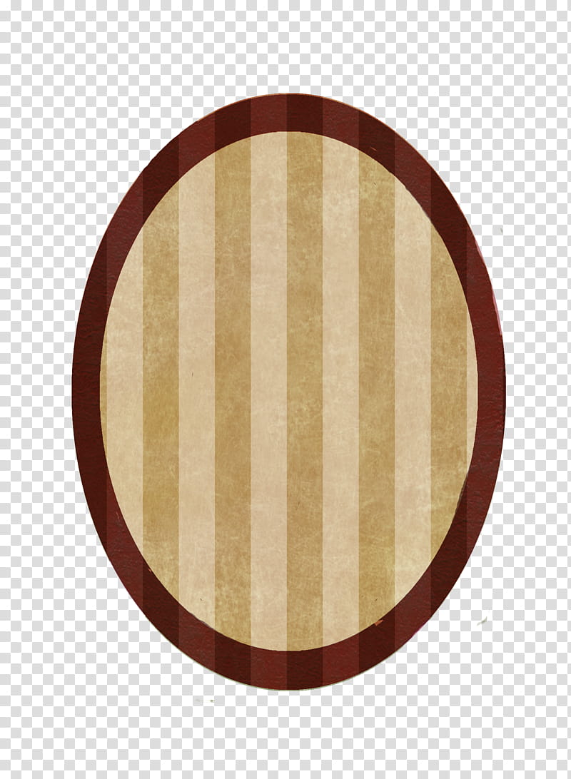 Oval Striped Frame, oval beige and brown illustration transparent background PNG clipart
