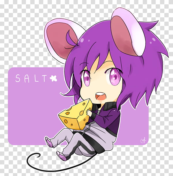 chibi salt, mouse girl holding cheese anime character transparent background PNG clipart