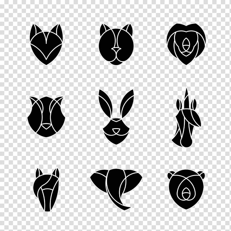 Heart Symbol, Logo, Cartoon, Blackandwhite, Stencil, Paw, Tattoo transparent background PNG clipart