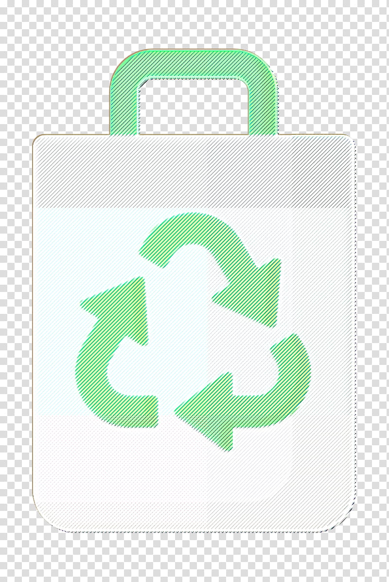 Climate Change icon Recycled bag icon Eco bag icon, Green, Turquoise, Symbol, Material Property, Logo, Number, Luggage And Bags transparent background PNG clipart