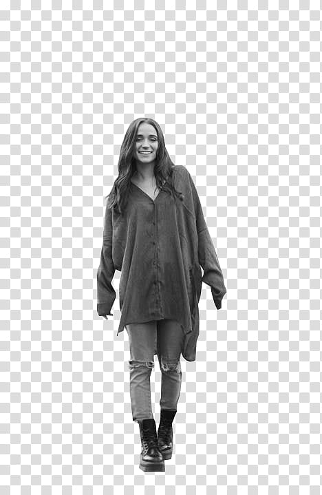 Carolina Kopelioff , smiling and standing woman in jacket transparent background PNG clipart