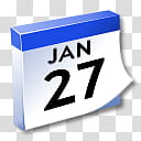WinXP ICal, January  calendar date transparent background PNG clipart