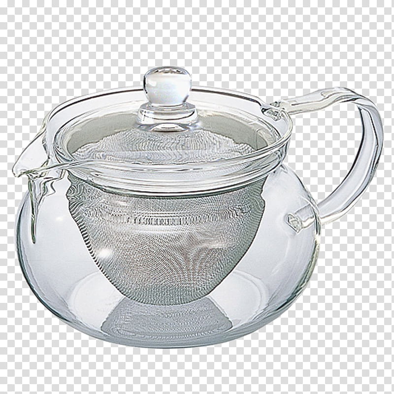 Silver, Tea, Green Tea, Teapot, Hario, Hario V60 Glass Dripper, Tea Strainers, Kettle transparent background PNG clipart